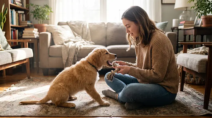 Comment arrêter un chiot de mordre les mains et les chevilles